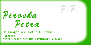 piroska petra business card